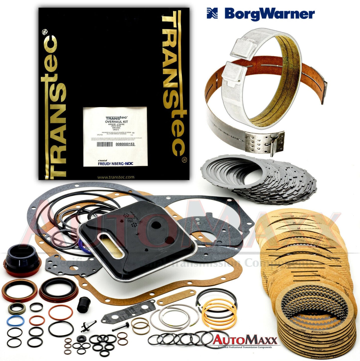 A518 46RH 46RE 1998-UP Transmission Rebuild Kit with Bands BorgWarner Transtec