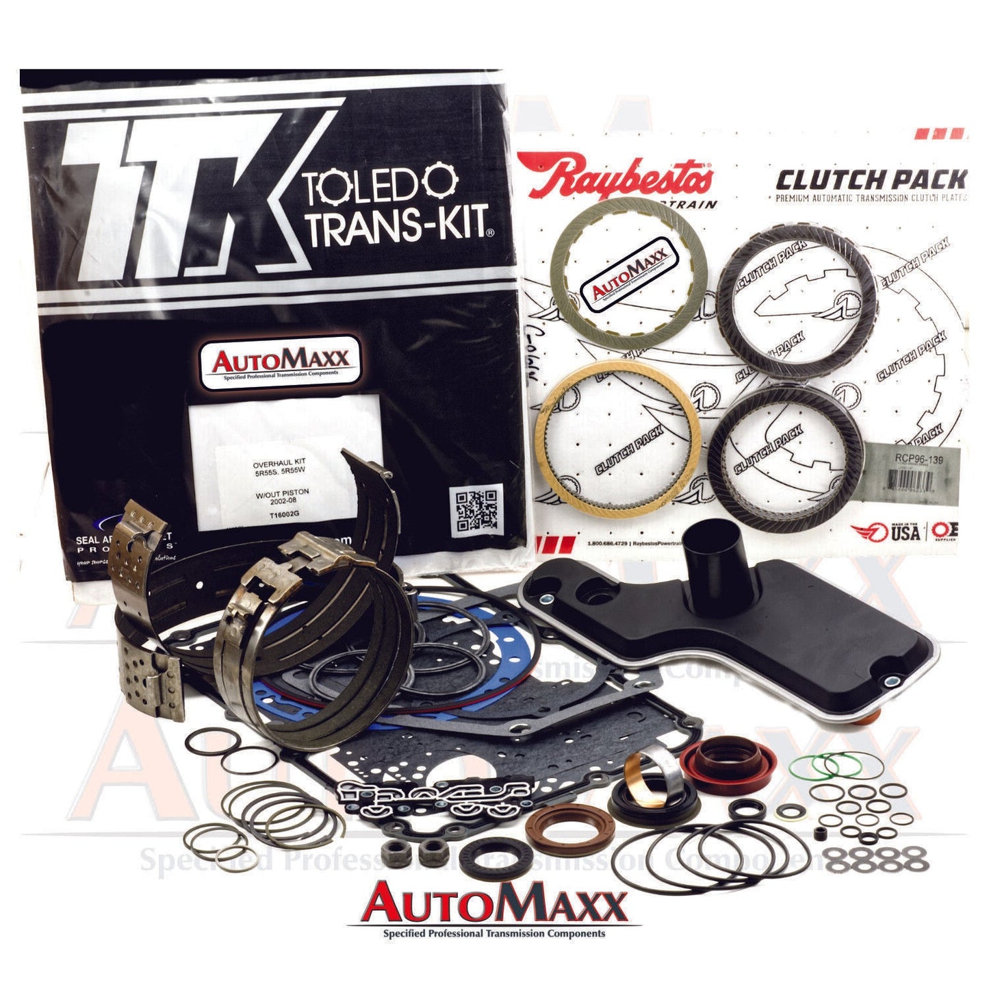 5R55W/S Transmission Rebuild Kit Raybestos Clutches with Bands 2002-08