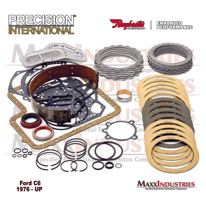 1976-up C6 Transmission Deluxe Master Rebuild Kit with Steels Raybestos Clutches