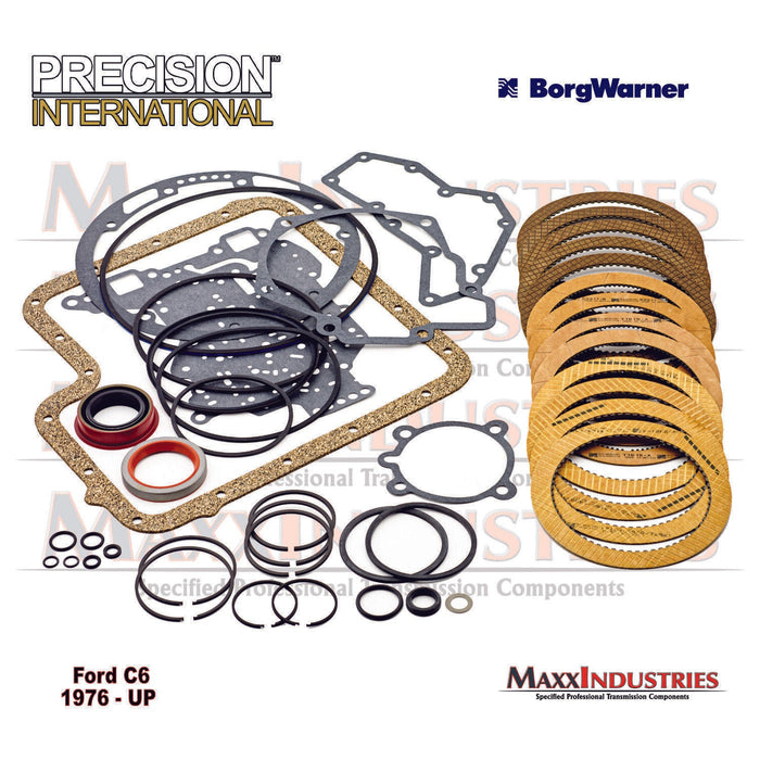 1976-up C6 Transmission Master Rebuild Kit less steels with BorgWarner Clutches